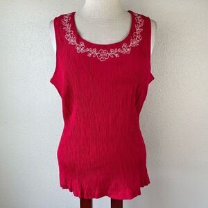 Jaclyn Smith Red Tank Top Size 1X EUC